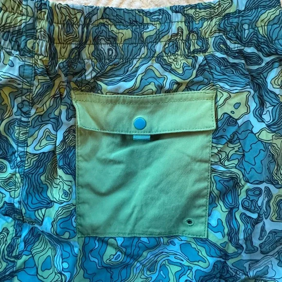 Cotopaxi Men's Brinco 5" Print Shorts Gulf/Kelp Blue Green L Large Hiking Swim - Picture 7 of 10